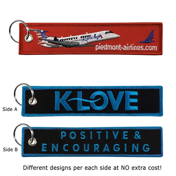 Key tag that's embroidered on both sides and measures 1 1/4"... from ASI 90160 Suntex Industries