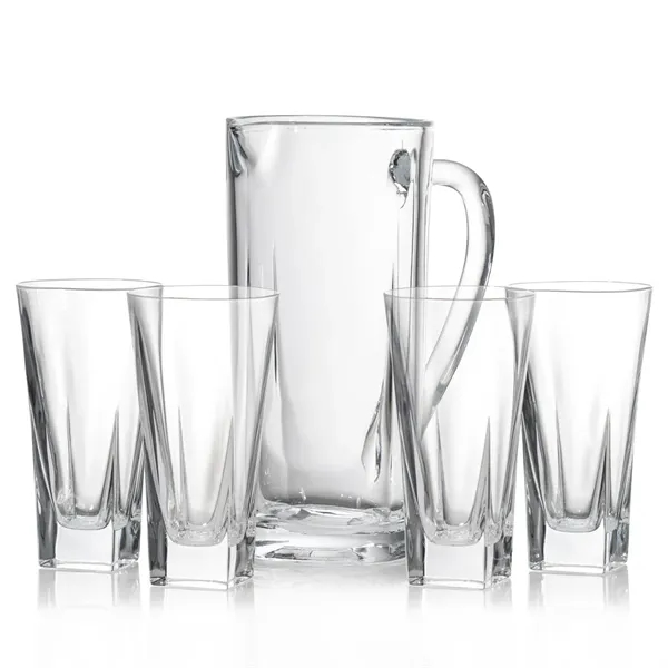 Modern cut 50 oz. lead free crystal pitcher with handle.... from ASI 84592 St Regis Group