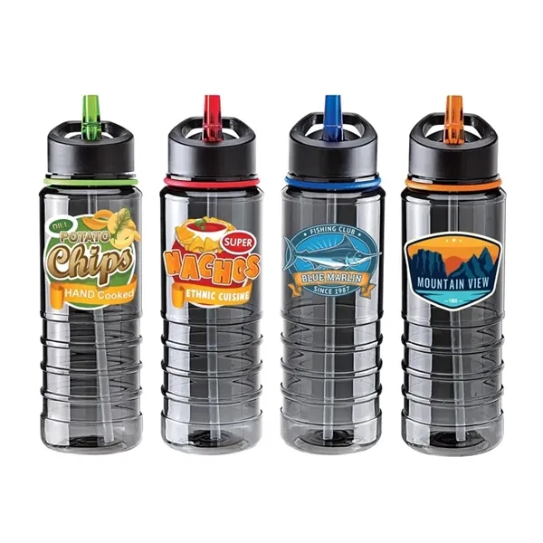 25 oz. BPA-Free Tritan water bottle with smoky body, matching color... from ASI 67866 Logomark/Valumark