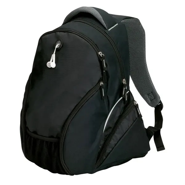11" x 17.5" x 15" Mauro backpack with padded media pocket... from ASI 67866 Logomark/Valumark