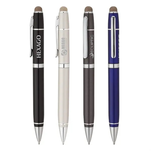 Twist action ballpoint pen with aluminum construction, chrome accents, twist tip,... from ASI 67866 Logomark/Valumark