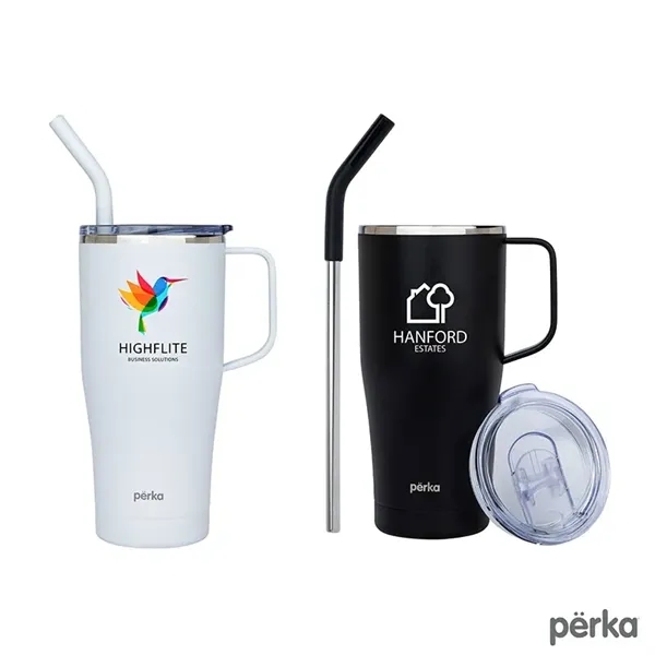 Perka® Clayton 20 oz. Double Wall, Stainless Steel Travel...... from ASI 67866 Logomark/Valumark