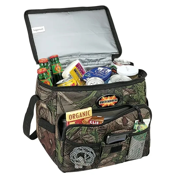 7.5" x 10.5" x 11.75" Huntland camo 24-can cooler with heat-sealed... from ASI 67866 Logomark/Valumark