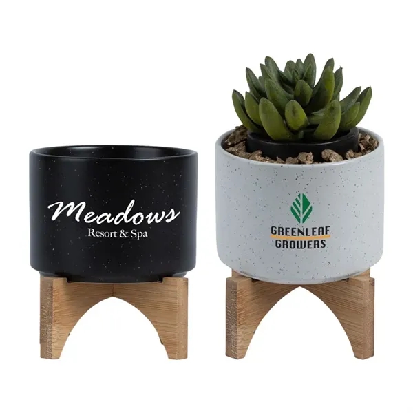 Saratoga Ceramic Flower Pot... from ASI 67866 Logomark/Valumark