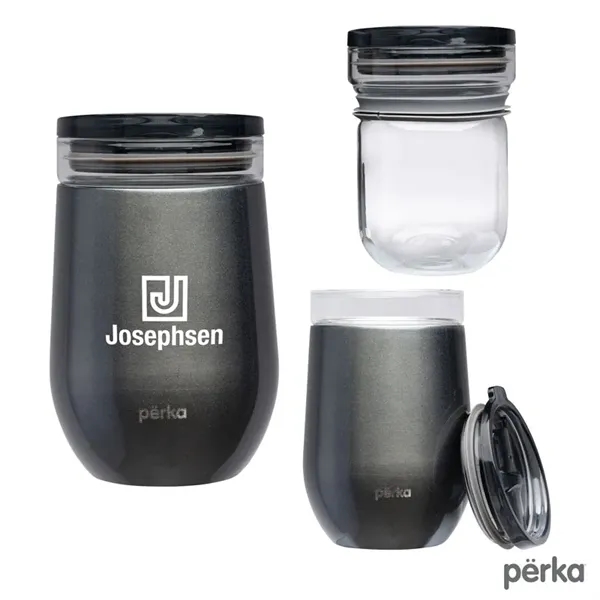 Perka® Taylor 12 oz. Double Wall, Stainless Steel Wine Mug... from ASI 67866 Logomark/Valumark