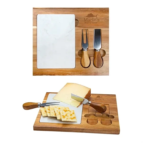 Carson 4-Piece Acacia Wood Cheese Set... from ASI 67866 Logomark/Valumark