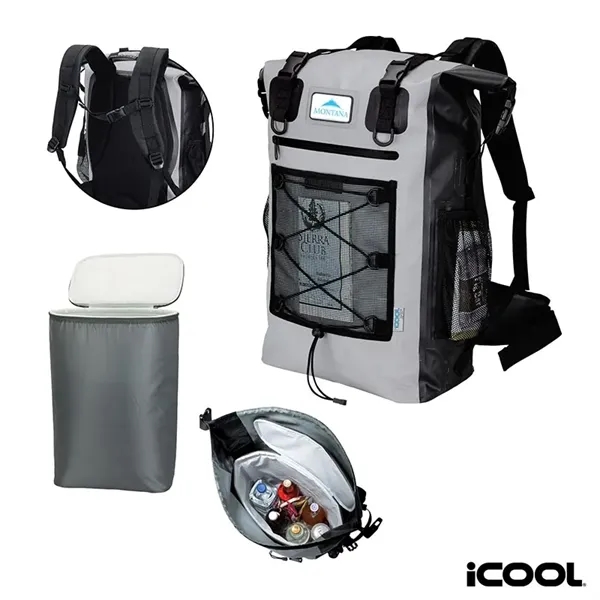 Waterproof cooler backpack; 42-qt capacity with removable 30-can PEVA-lined cooler.... from ASI 67866 Logomark/Valumark
