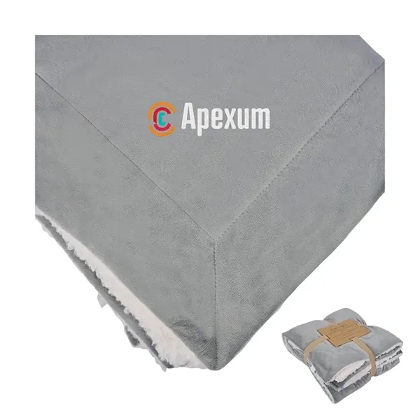 Brookline Micro Mink Sherpa Blanket... from ASI 67866 Logomark/Valumark