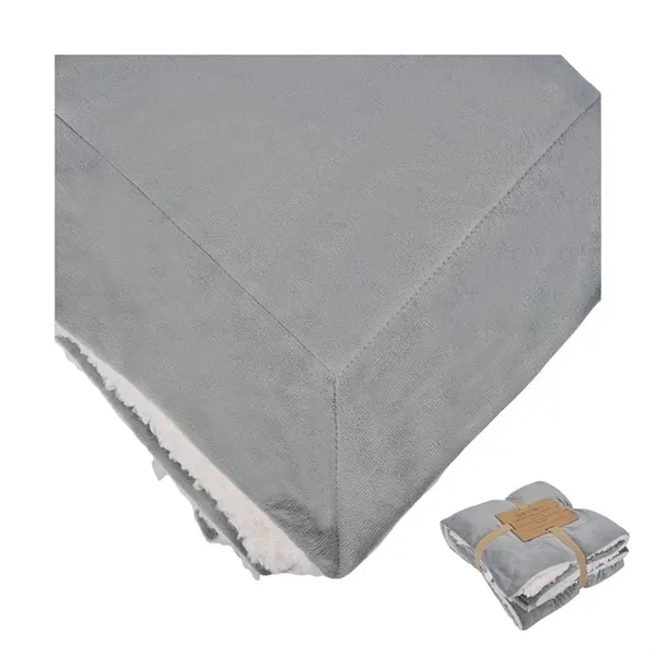 Brookline Micro Mink Sherpa Blanket... from ASI 67866 Logomark/Valumark