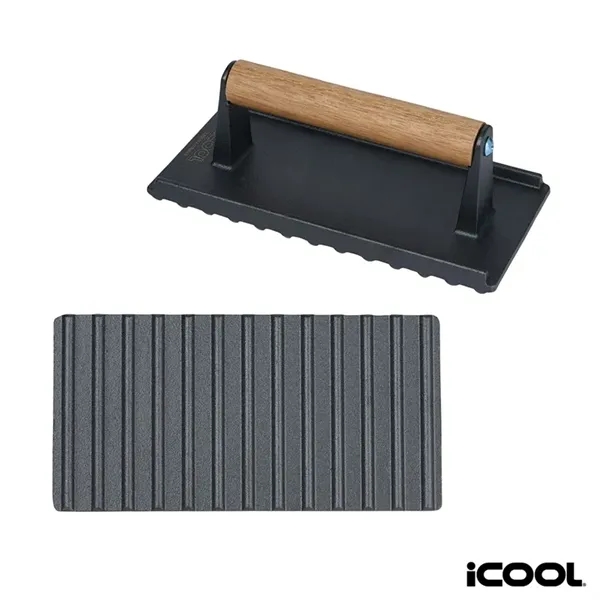 iCOOL® Kodiak Rectangular Cast Iron Meat Press... from ASI 67866 Logomark/Valumark