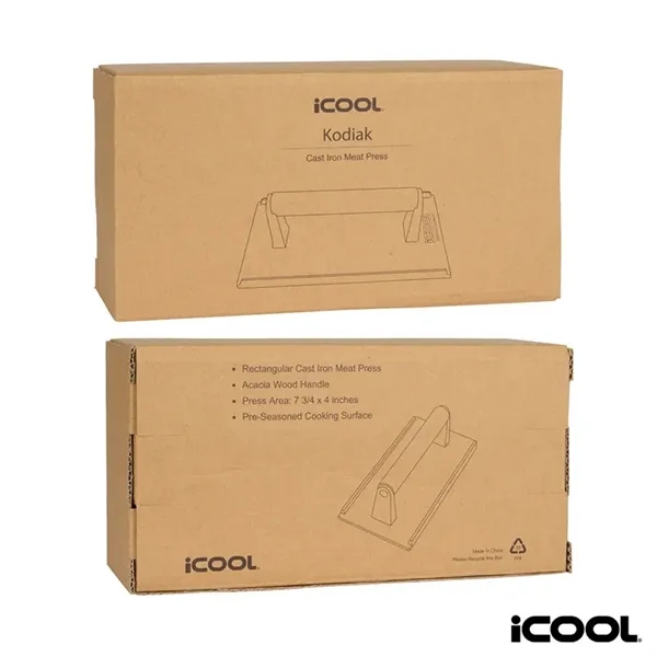 iCOOL® Kodiak Rectangular Cast Iron Meat Press... from ASI 67866 Logomark/Valumark