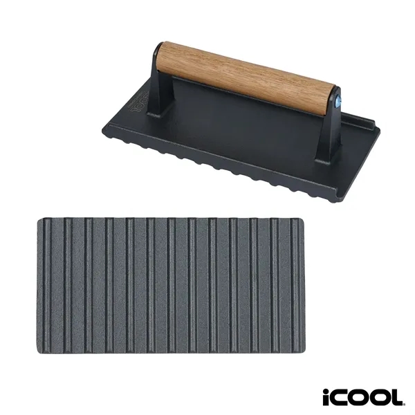 iCOOL® Kodiak Rectangular Cast Iron Meat Press... from ASI 67866 Logomark/Valumark
