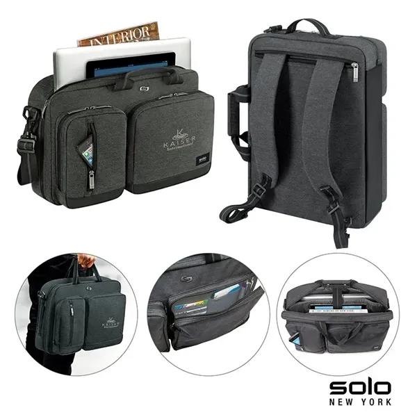 4" x 12" x 16.5" Solo Duane hybrid briefcase/backpack; includes removable/adjustable... from ASI 67866 Logomark/Valumark
