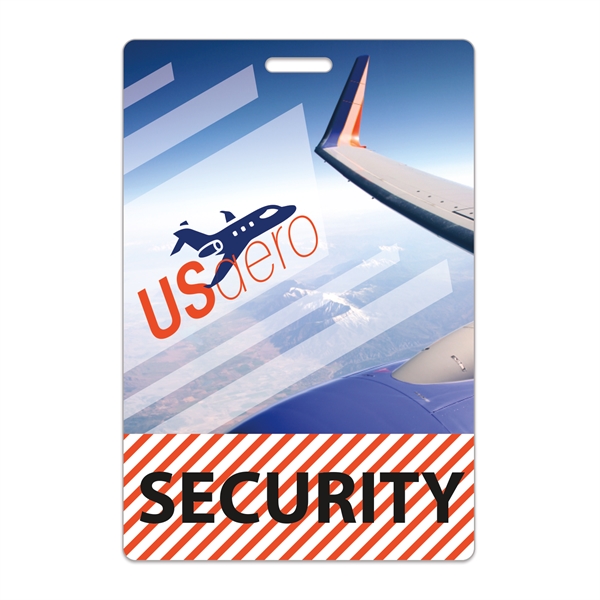 Rectangular badge made of vinyl plastic with customization.... from ASI 56950 Gill Studios Inc / Gill-Line®