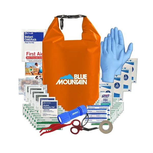 5-liter dry bag first aid kit with a flashlight and batteries.... from ASI 84514 Safety Made