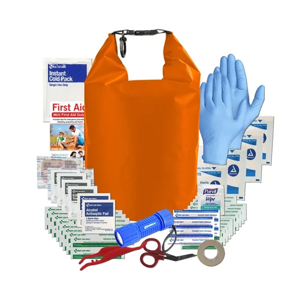 5-liter dry bag first aid kit with a flashlight and batteries.... from ASI 84514 Safety Made