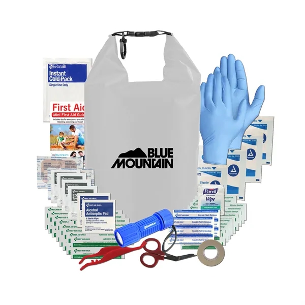 5-liter dry bag first aid kit with a flashlight and batteries.... from ASI 84514 Safety Made