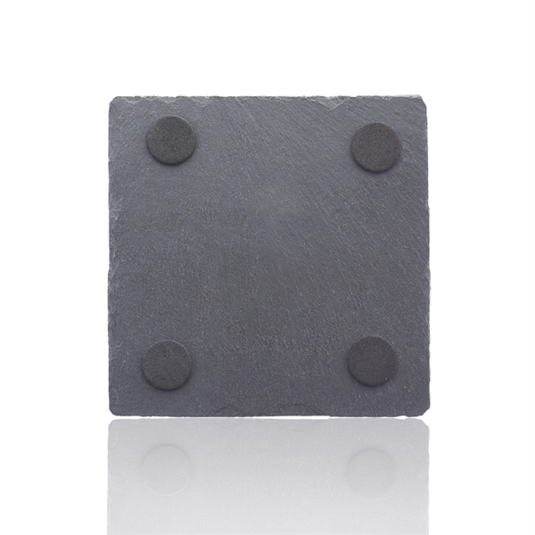 Square shaped coaster made of slate material with black EVA bottom... from ASI 39552 BEL Promo