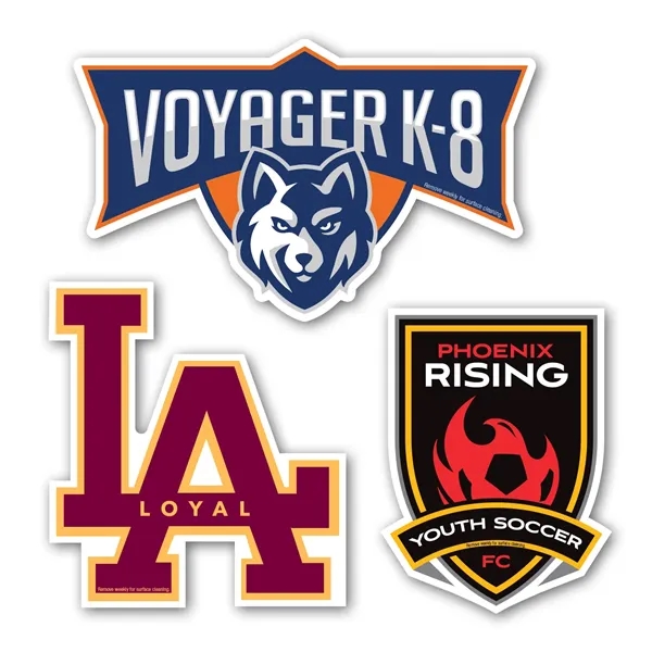 Custom shaped magnetic car sign with four color process imprinting; order... from ASI 68507 The Magnet Group / Magnet LLC™