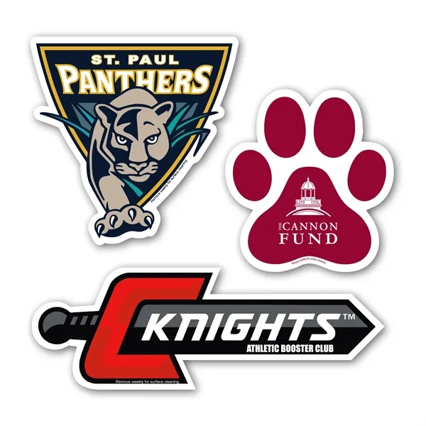 Custom shaped magnetic car sign with four color process imprinting; order... from ASI 68507 The Magnet Group / Magnet LLC™