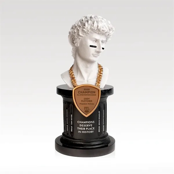 This one of a kind statue of david perpetual award is... from ASI 93986 Visions/Awardcraft