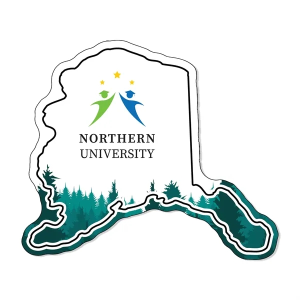 2.71"H x 3.18"W Alaska State non-toxic magnet with Customization options.... from ASI 54040 Fey Promo / Magna-Tel by Fey