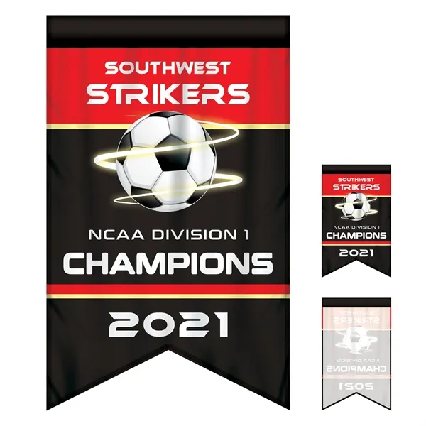 Full Color, Full Custom Sports Championship Banner Single Sided Dove Tail... from ASI 80228 Quinn