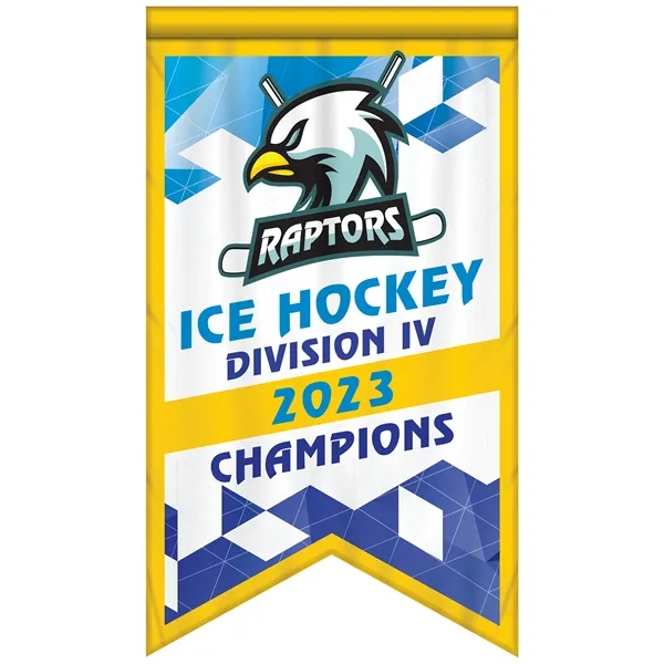 Full Color, Full Custom Sports Championship Banner Double Sided Dove Tail... from ASI 80228 Quinn