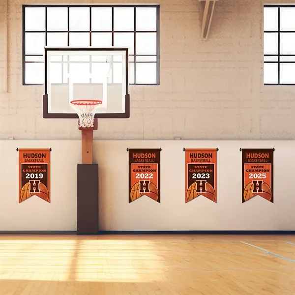 Full Color, Full Custom Sports Championship Banner Double Sided Dove Tail... from ASI 80228 Quinn