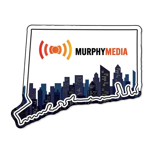 2.35"H x 2.97"W Connecticut State non-toxic magnet with Customization options.... from ASI 54040 Fey Promo / Magna-Tel by Fey