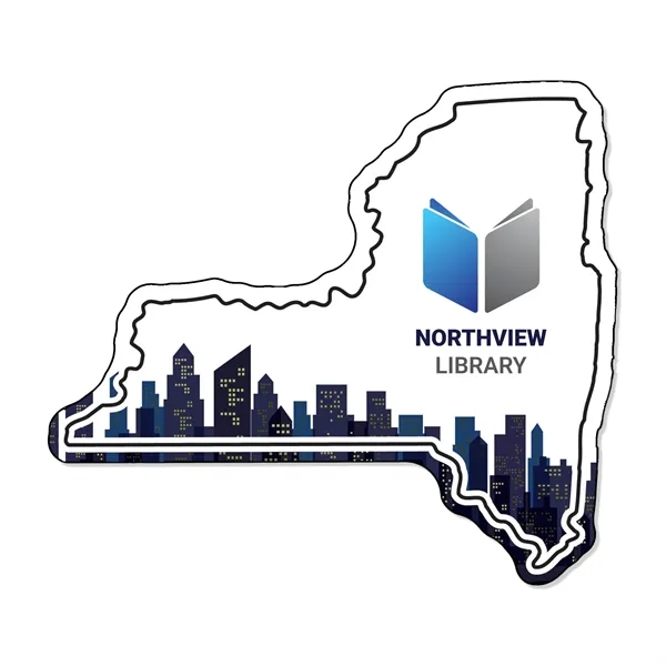 2.83"H x 3.20"W New York State non-toxic magnet with Customization options.... from ASI 54040 Fey Promo / Magna-Tel by Fey