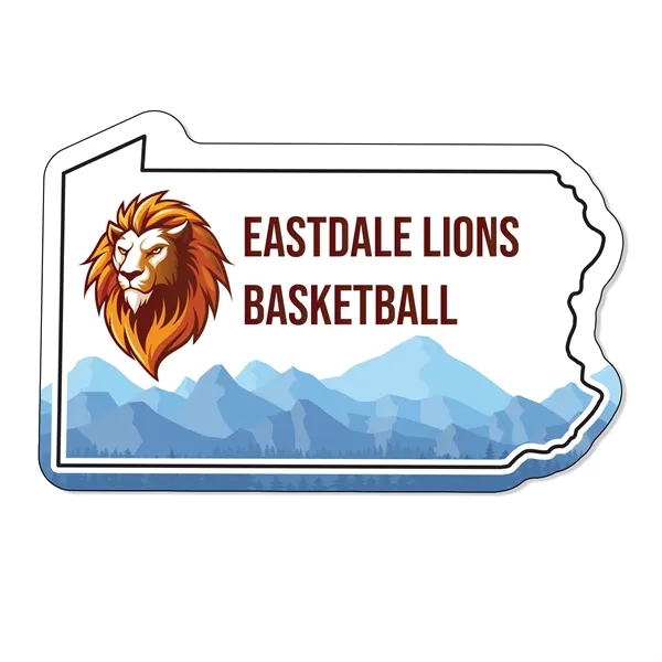 2.03"H x 3.22"W Pennsylvania State non-toxic magnet with Customization options.... from ASI 54040 Fey Promo / Magna-Tel by Fey