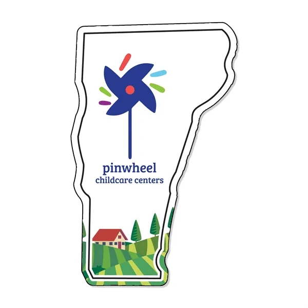 3.59"H x 2.27"W Vermont State non-toxic magnet with Customization options.... from ASI 54040 Fey Promo / Magna-Tel by Fey