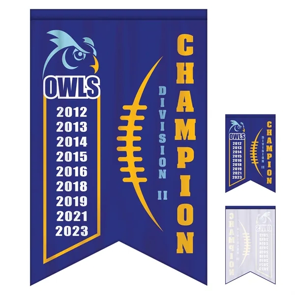 Full Color, Full Custom Sports Championship Banner Single Sided Dove Tail... from ASI 80228 Quinn