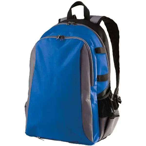 Oxford nylon drawstring bag with backpack-like shoulder straps and multiple pockets.... from ASI 37461 Augusta Sportswear