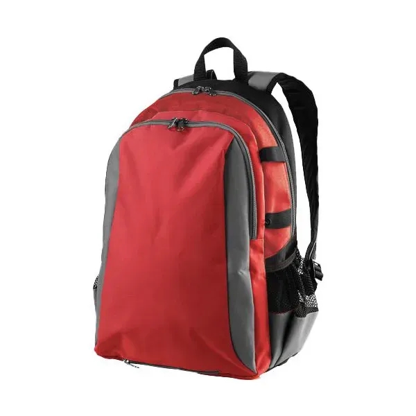 Oxford nylon drawstring bag with backpack-like shoulder straps and multiple pockets.... from ASI 37461 Augusta Sportswear