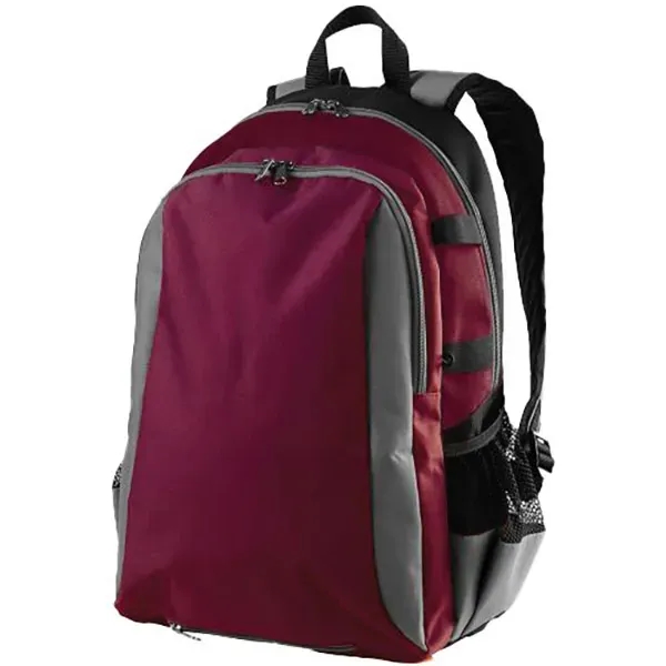 Oxford nylon drawstring bag with backpack-like shoulder straps and multiple pockets.... from ASI 37461 Augusta Sportswear