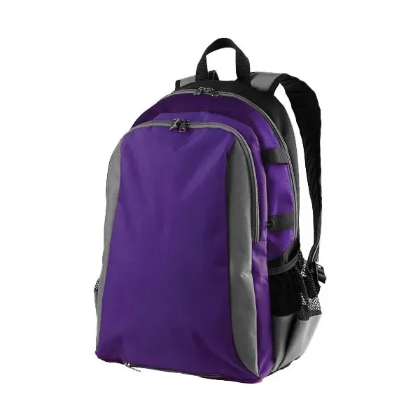 Oxford nylon drawstring bag with backpack-like shoulder straps and multiple pockets.... from ASI 37461 Augusta Sportswear