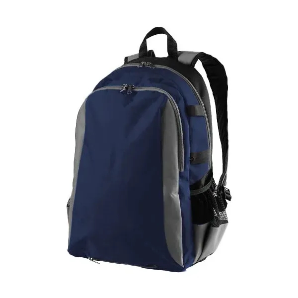 Oxford nylon drawstring bag with backpack-like shoulder straps and multiple pockets.... from ASI 37461 Augusta Sportswear
