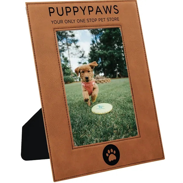 7 3/4" x 9 3/4" x 3/8" rawhide leatherette photo frame... from ASI 74601 Calico