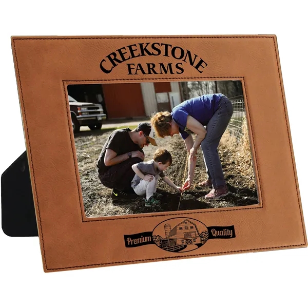 7 3/4" x 9 3/4" x 3/8" rawhide leatherette photo frame... from ASI 74601 Calico