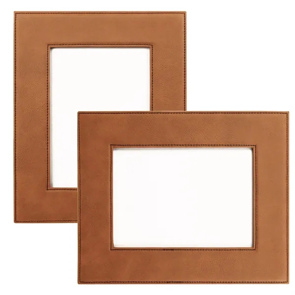 7 3/4" x 9 3/4" x 3/8" rawhide leatherette photo frame... from ASI 74601 Calico