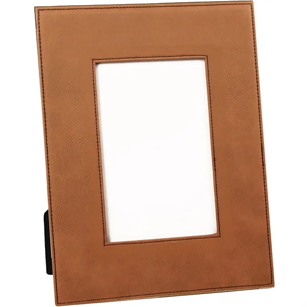 6 3/4" x 8 3/4" x 3/8" rawhide leatherette photo frame... from ASI 74601 Calico