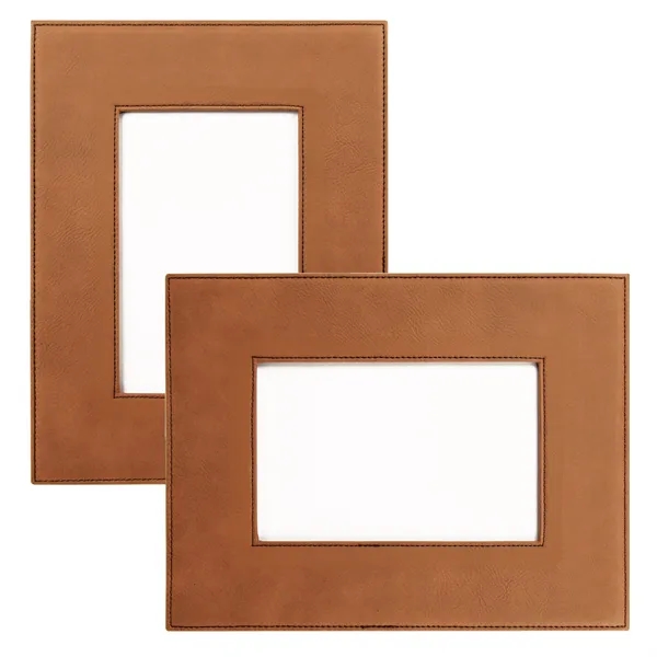6 3/4" x 8 3/4" x 3/8" rawhide leatherette photo frame... from ASI 74601 Calico