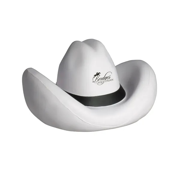 Cowboy hat-shaped stress reliever made of PU foam.... from ASI 63549 Jornik Manufacturing Corp
