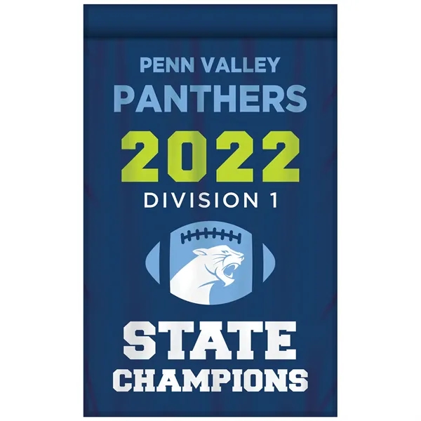 Full Color, Full Custom Sports Championship Banner Double Sided Straight Cut... from ASI 80228 Quinn