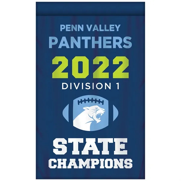 Full Color, Full Custom Sports Championship Banner Single Sided Straight Cut... from ASI 80228 Quinn
