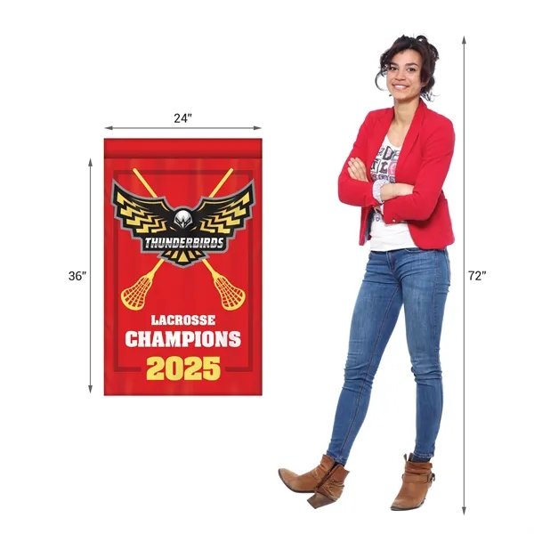 Full Color, Full Custom Sports Championship Banner Single Sided Straight Cut... from ASI 80228 Quinn