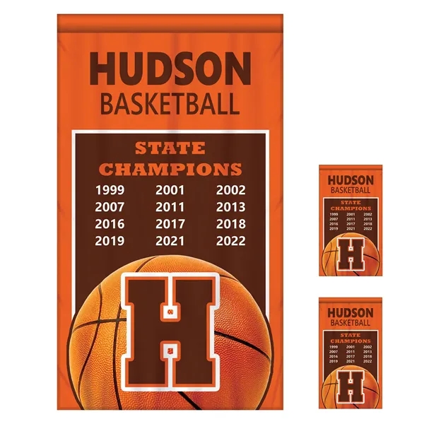 Full Color, Full Custom Sports Championship Banner Double Sided Straight Cut... from ASI 80228 Quinn