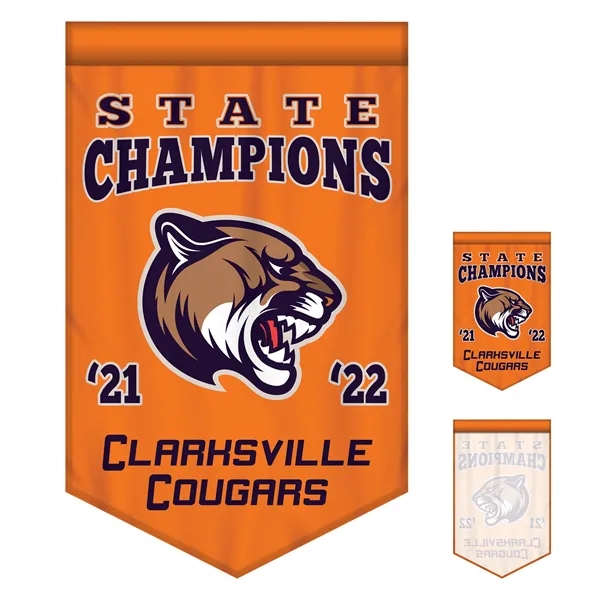 Full Color, Full Custom Sports Championship Banner Single Sided V-Cut... from ASI 80228 Quinn